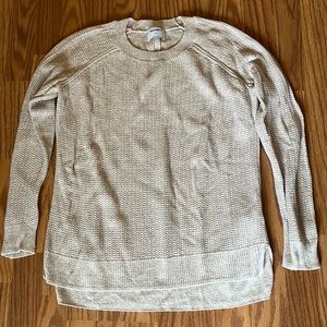 Tunic shaker stitch lightweight sweater